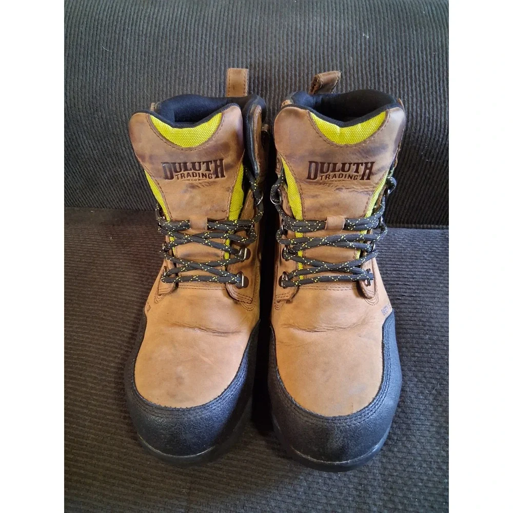 Duluth Trading Co Jackpine Safety Toe Waterproof Work Boots‎ Mens 10.5 Leather